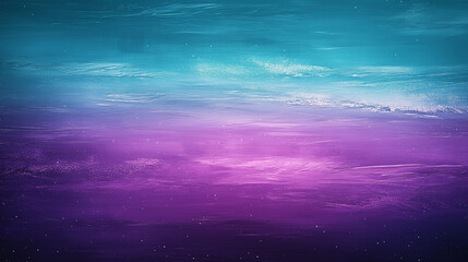 Abstract Gradient Background in Turquoise and Purple, Vibrant Watercolor Texture with Copy Space