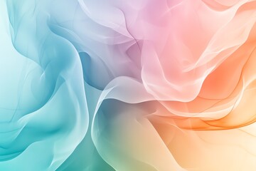 A minimalist abstract design featuring soft, flowing shapes in a soothing palette of pastel colors