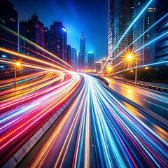 Obraz premium abstract light traili on background