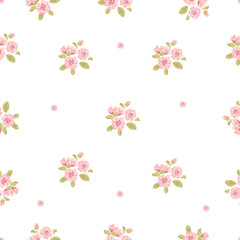 Pattern seamless of flower minimal stye on transparent background. Artwork for textile, wallpaper, background.


