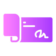cheque Gradient icon