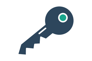 Key icon. solid icon style. icon related to reception. hotel elements vector illustration