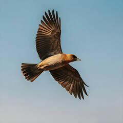 Obraz premium Flat flying bird background