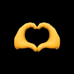 Hands Forming a Heart Emoji
