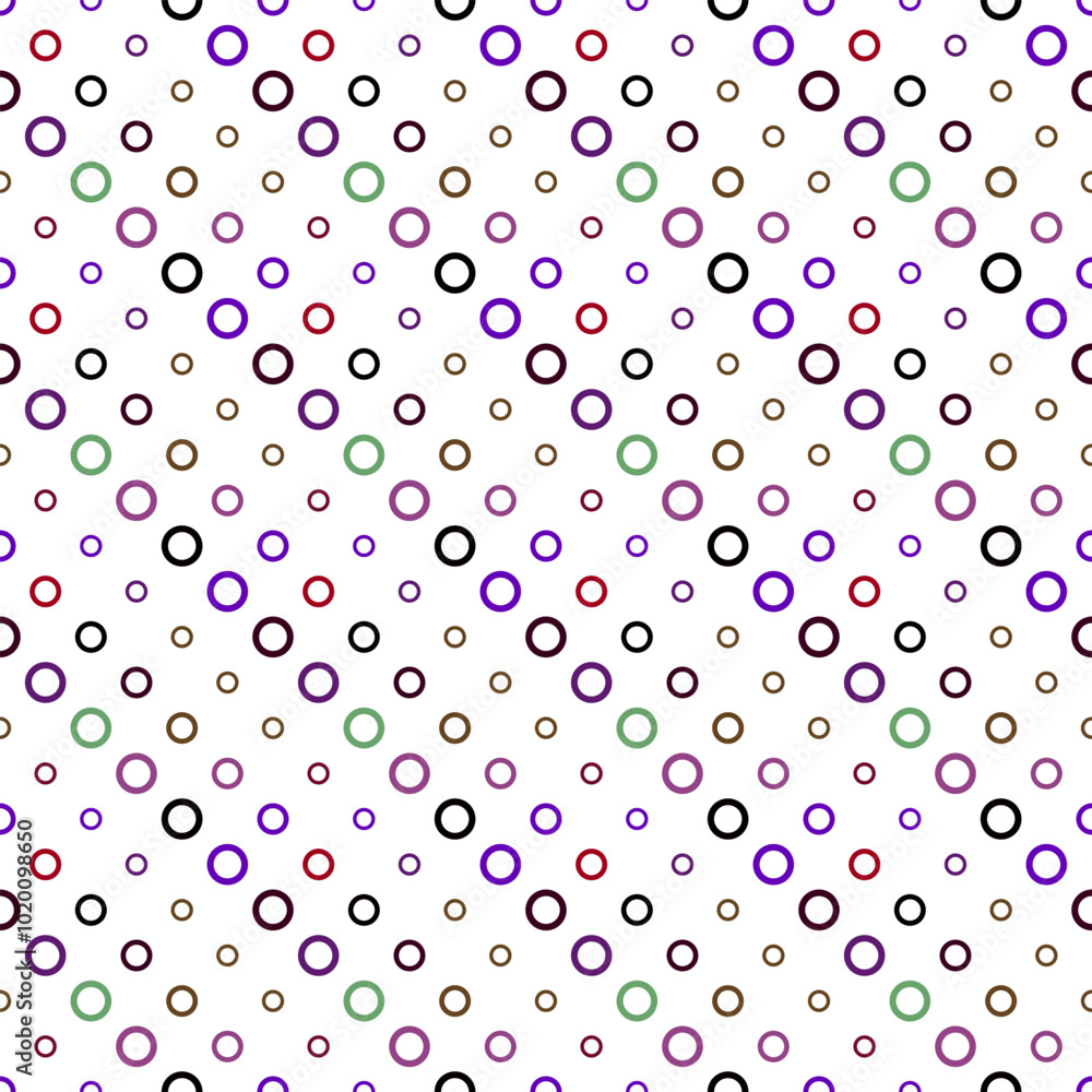 Aufkleber abstract seamless ring pattern background - geometrical colorful vector graphic design from circles