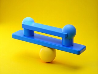 Vibrant Yellow and Blue Equal Sign Symbolizing Balance, Equality, and Mathematical Concepts in Design