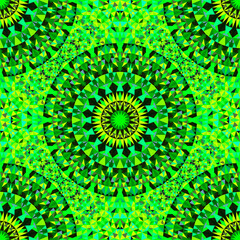 Seamless oriental mandala pattern background art - mosaic multicolored kaleidoscope vector wallpaper