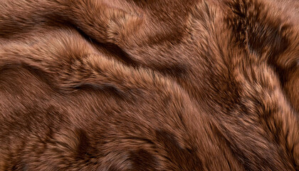 Naklejka premium Brown fluffy fur fabric wool texture background