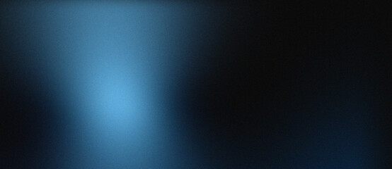 Noise glowing  blue light colour on black grainy background, header backdrop banner design
