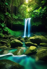 Naklejka premium discovering extraordinary hidden landscapes captured through stunning travel showcasing unseen beauty vibrancy, adventure, exploration, nature, scenery