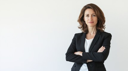 Obraz premium Confident Businesswoman in Professional Attire