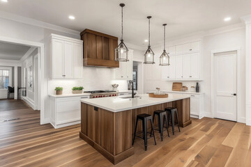 modern clean high technology kitchen room,AI