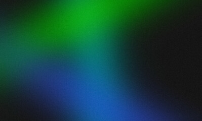 Green to blue soft color grainy backdrop design background, Vibrant dark color flow with soft noise texture multicolored gradient web banner, poster, header