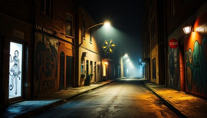 alleys with street art