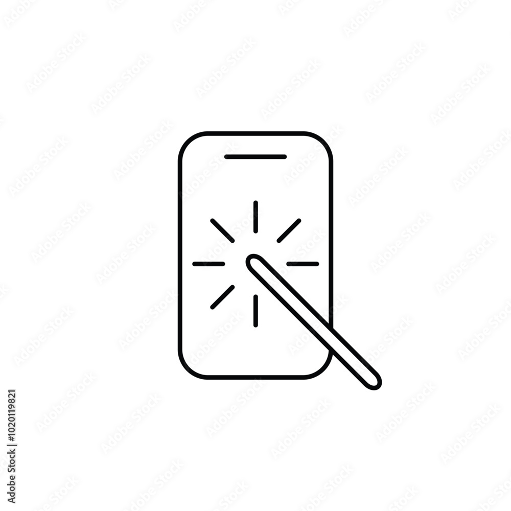 Aufkleber screen touch thin outline icon vector design good for web or mobile app