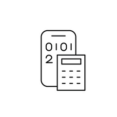 calculator app thin outline icon vector design good for web or mobile app