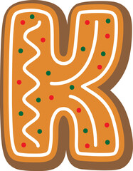 Gingerbread Letter K