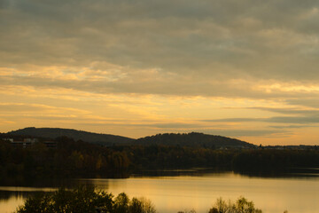 sunrise over the lake
