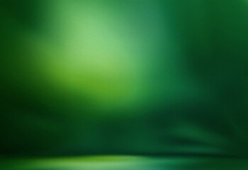 Abstract green gradient background with grainy texture.