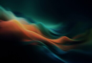 Fototapeta premium Abstract grainy background with a gradient of blue, green, and orange.