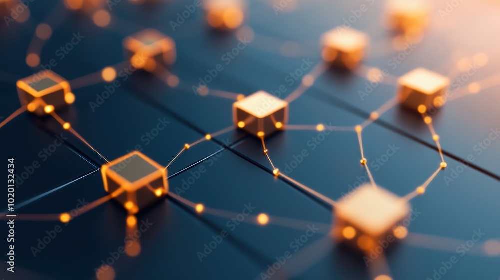 Poster a network of interconnected computers, representing the importance of communication and data sharing