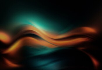 Fototapeta premium Abstract grainy gradient background with a deluxy design of wavy orange and teal hues.