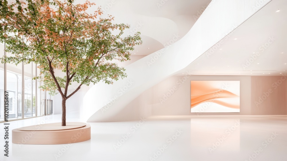 Poster a digital display showcasing the brand logo and key visual elements, attracting attention in a crowd