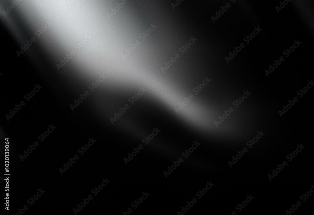 Poster a black background with a single, blurry beam of light shining from the top left corner.