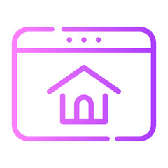 website Line Gradient Icon