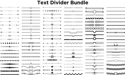 Fototapeta premium Text separator divider decoration set for elegant design