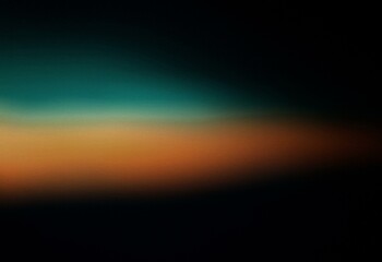 Abstract grainy gradient background with teal and orange hues.