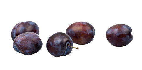 Fresh plum isolated on white background