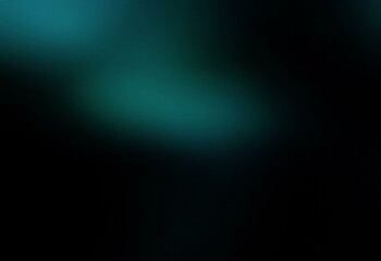 Fototapeta premium Abstract grainy teal gradient design with a dark background.
