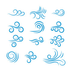 wind set icon blue