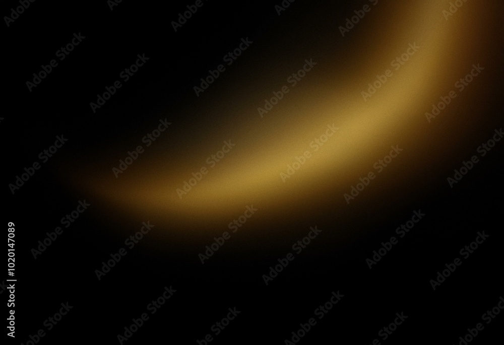 Aufkleber A grainy, abstract gradient design with a golden hue on a black background.
