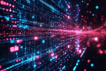 Fototapeta premium Digital Technology background of data and network