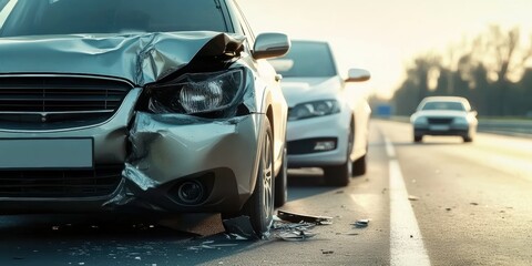 Fototapeta premium Car Crash Damage.