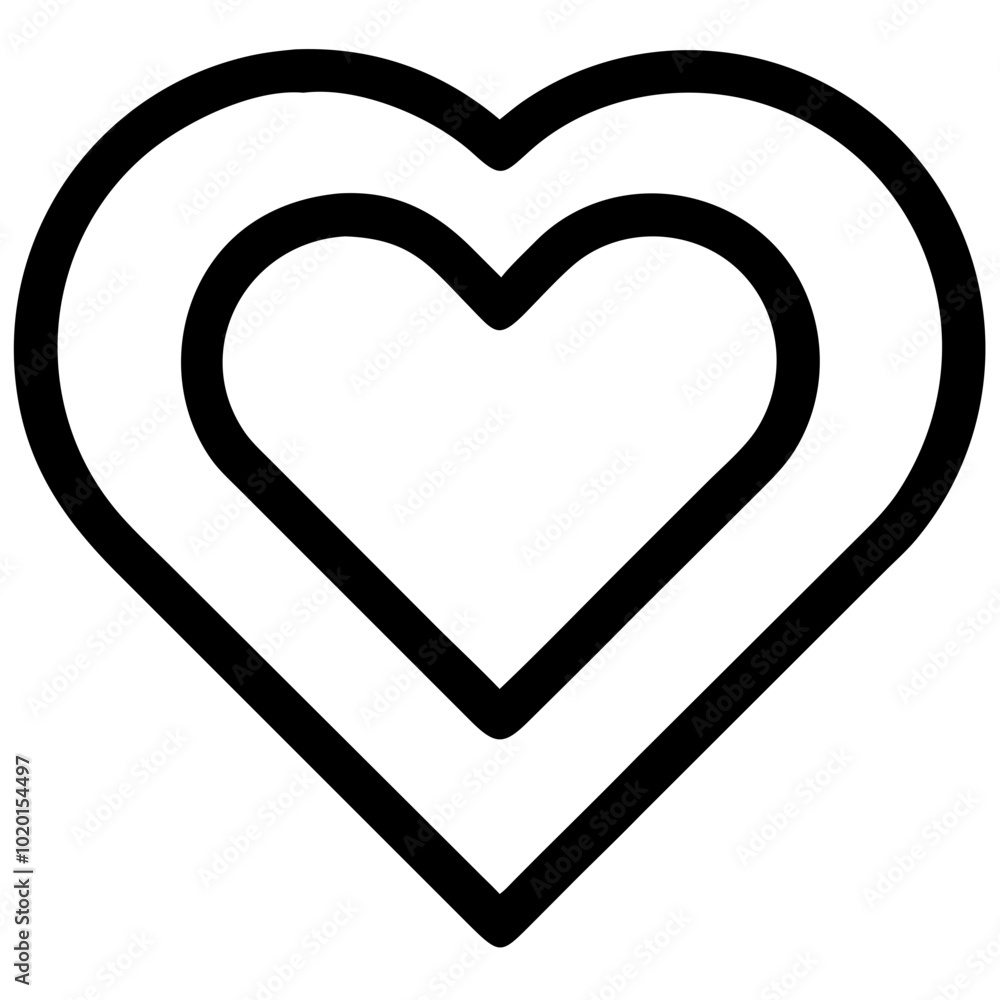 Poster stylish heart icon symbolizing favorites for website and mobile app interfaces