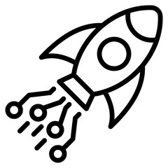 Rocket Icon For Design Element