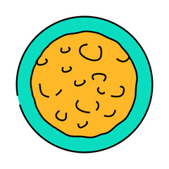 naan bread indian cuisine line icon vector. naan bread indian cuisine sign. isolated symbol illustration