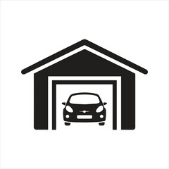 Fototapeta premium Car servicing center icon. Commercial vehicle. Garage. Car repair service center icon
