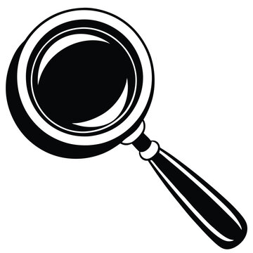 recommend clip art: Search magnifying glass vector line art