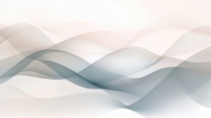 Obraz premium Soft and ethereal abstract waves in muted colors, creating a serene and tranquil visual experience for artistic projects.