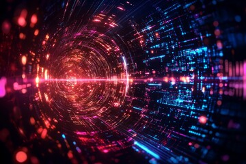 Fototapeta premium Digital Technology background of data and network