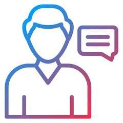 Fototapeta premium PR Specialist Male Icon Style