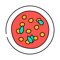 chana masala indian cuisine line icon vector. chana masala indian cuisine sign. isolated symbol illustration