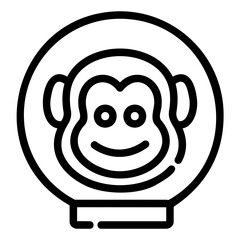 monkey Line Icon