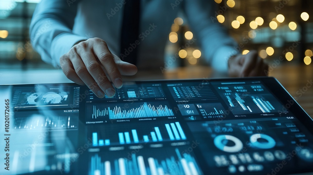 Poster modern data analysis on a touchscreen device