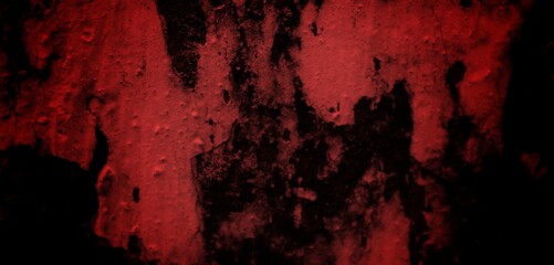 red color abstract art long background,Panorama of Factory fabric of red color . Close-up long and wide texture of natural red fabric.