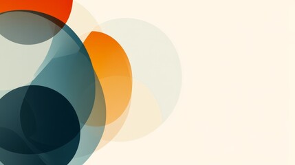 Obraz premium Abstract Background with Overlapping Semi-Transparent Circles in Various Colors